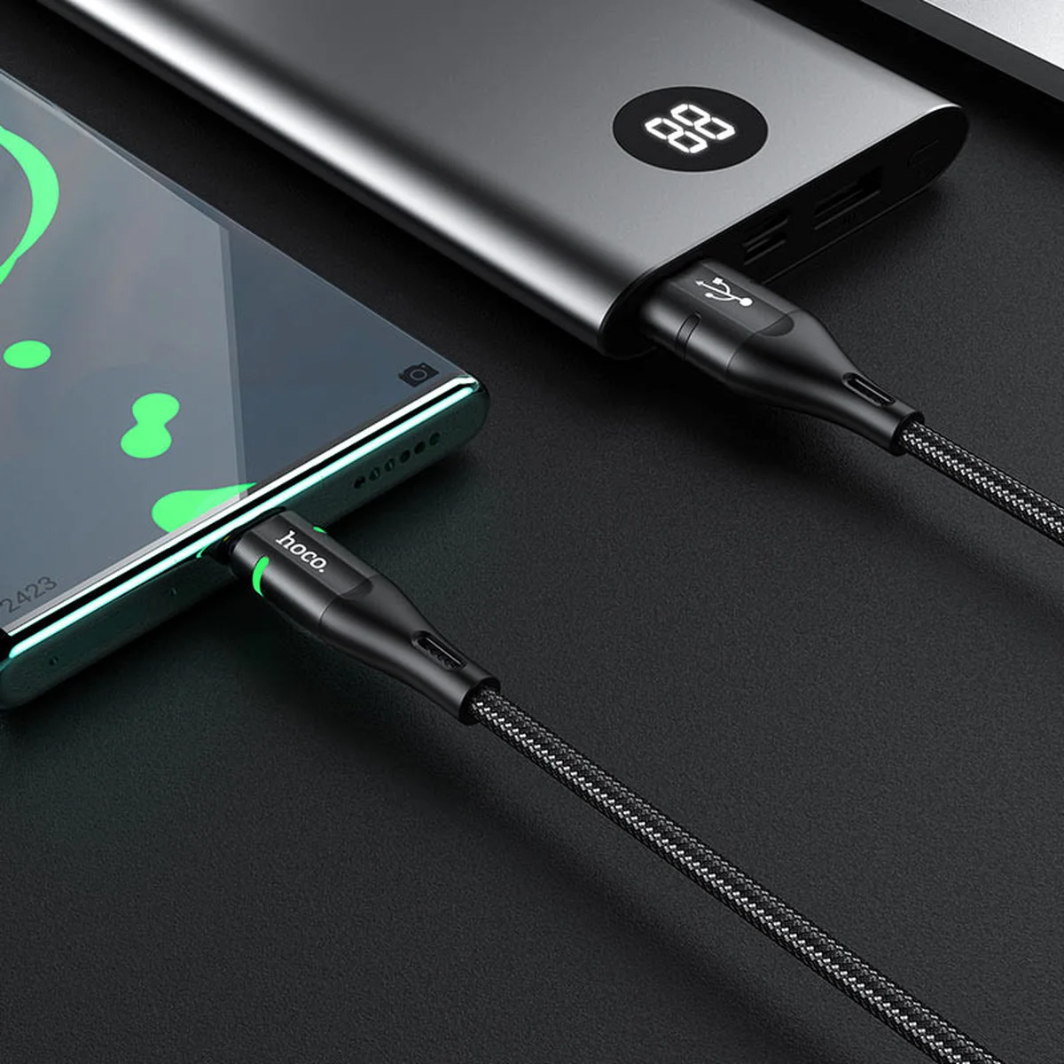 Дата кабель Hoco U93 "Shadow" Type-C (1.2 m) Черный