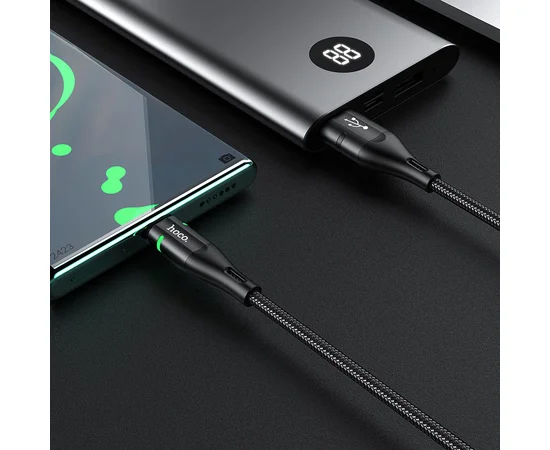 Дата кабель Hoco U93 "Shadow" Type-C (1.2 m) Черный