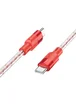 Дата кабель Hoco X99 Crystal Junction Type-C to Type-C 60W (1.2m) Red