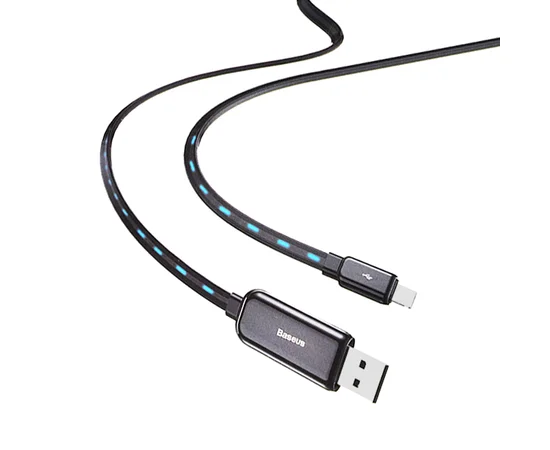 Дата кабель Baseus Glowing Data Lightning Cable (1m) Черный