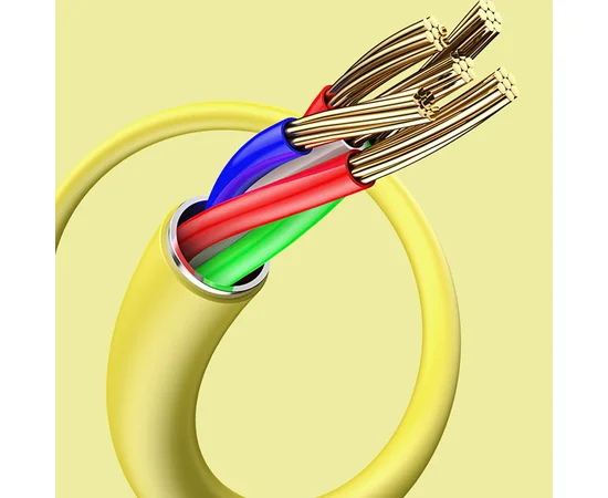 Дата кабель USAMS US-SJ434 U52 USB to Lightning (1m) Желтый
