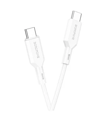 Дата кабель Borofone BX70 Type-C to Type-C 60W (1m) Білий