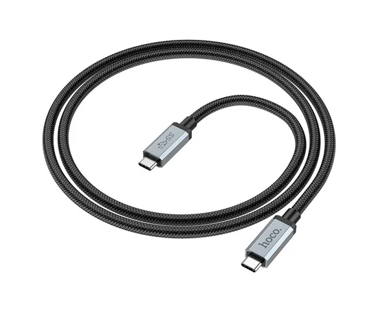 Дата кабель Hoco US06 Type-C to Type-C 100W USB3.2 20Gbps (1m) Black