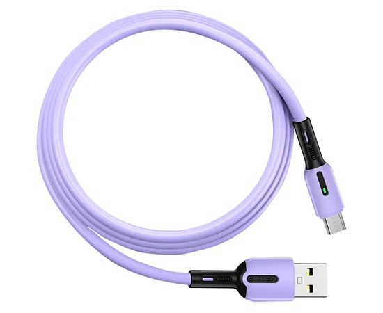 Дата кабель Usams US-SJ432 U51 Silicone USB to Micro USB (1m) Фиолетовый