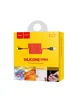 Дата кабель Hoco X21 Silicone Type-C Cable (1m) Черный / Красный