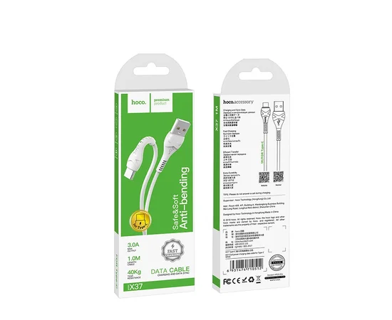 Дата кабель Hoco X37 "Cool power&rdquo; Type-C (1m) Белый