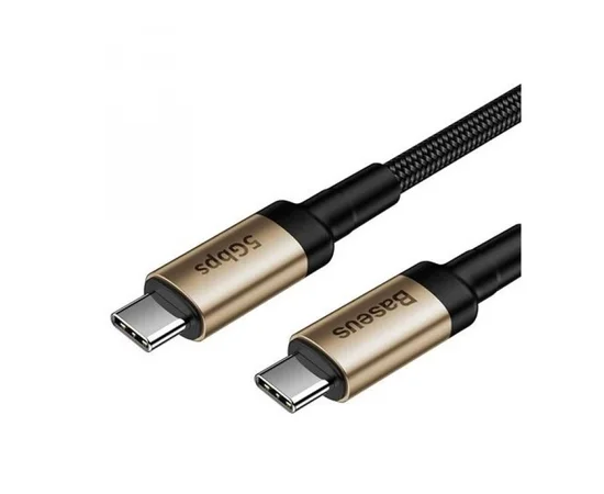 Дата кабель Baseus Cafule Type-C to Type-C Cable PD 2.0 60W (1m) Черный / Золотой