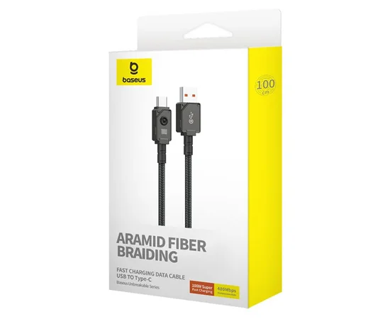 Дата кабель Baseus Unbreakable Series Fast Charging USB to Type-C 100W 1m (P10355801111-0) Black