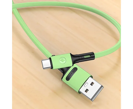 Дата кабель USAMS US-SJ436 U52 USB to Type-C (1m) Зеленый