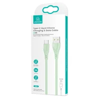 Дата кабель Usams US-SJ494 U65 Liquid Silicone USB to Type-C 3A 1m Зеленый