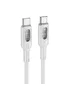 Дата кабель Hoco U120 Transparent explore Intelligent Power-off PD 60W Type-C to Type-C (1.2m) Gray