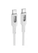 Дата кабель Hoco U120 Transparent explore Intelligent Power-off PD 60W Type-C to Type-C (1.2m) Gray