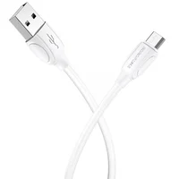 Дата кабель Borofone BX19 USB to MicroUSB (1m) Белый