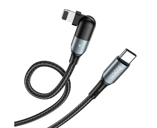 Дата кабель Hoco U100 "Orbit PD" Type-C to Lightning (1.2 m) Черный