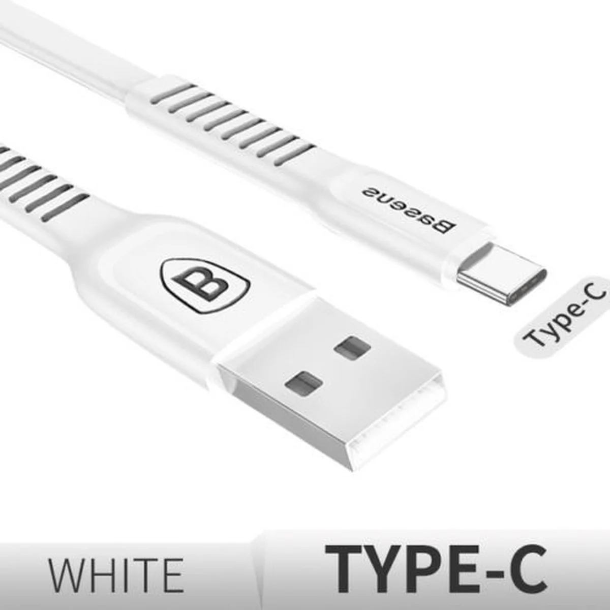 Дата кабель Baseus Tough USB to Type-C 2A (1m) Белый