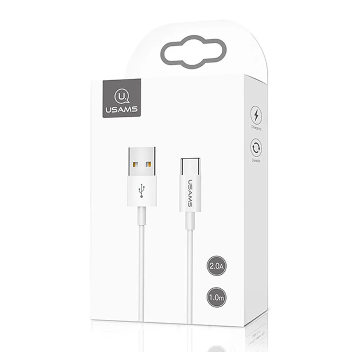 Дата кабель USAMS US-SJ285 U23 Type-C Data and Charging Cable (1m) Белый