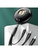 Дата кабель Usams US-SJ508 U69 3IN1 Retractable Cable 1m Черный