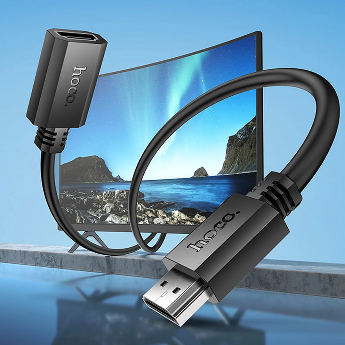 Дата кабель Hoco US13 HDTV male to HDTV female HD extension (1m) Black