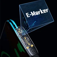 Дата кабель USAMS US-SJ584 Type-C to Type-C PD 100W Right-angle (1.2m) Black