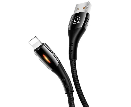 Дата кабель USAMS US-SJ344 Smart Power-off Lightning Cable U-Tone (1.2m) Черный