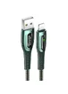 Дата кабель USAMS US-SJ470 Raydan Series USB to Lightning Smart Power-off Cable (2m) Темно-зеленый