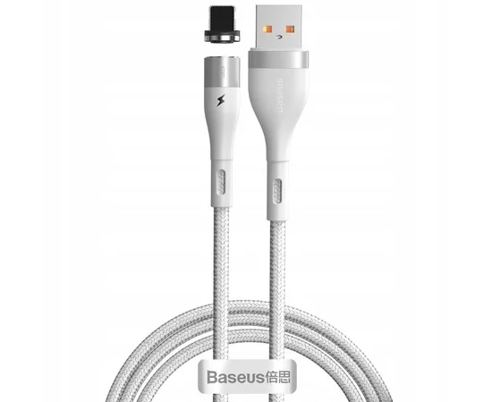 Дата кабель Baseus Zinc Magnetic Lightning 2.4A (1m) (CALXC-K) Белый