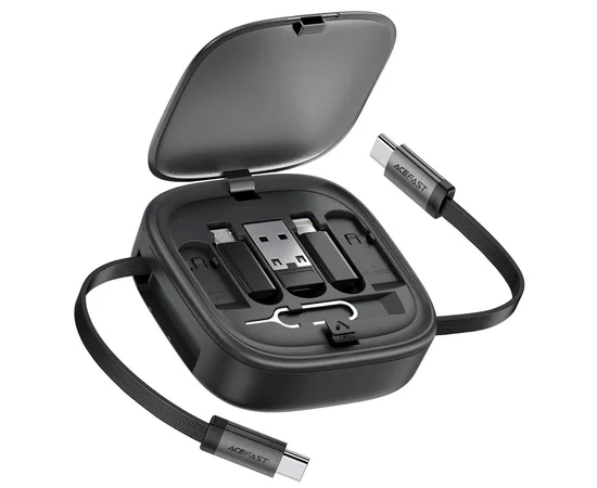 Дата кабель Acefast J3 box 5-in-1 60W (0.95m) Black