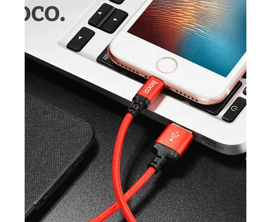 Дата кабель Hoco X14 Times Speed Lightning Cable (1m) Красный