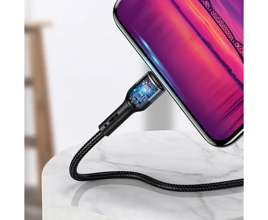 Дата кабель Usams US-SJ450 U55 Aluminum Alloy Braided USB to MicroUSB (1m) Black