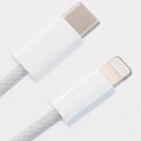 Дата кабелю USB-C для Lightning FineWoven Mac PD для Apple (AAA) (1m) (не box) White