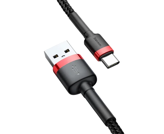 Дата кабель Baseus Cafule Type-C Cable 3A (0.5m) Красный / Черный