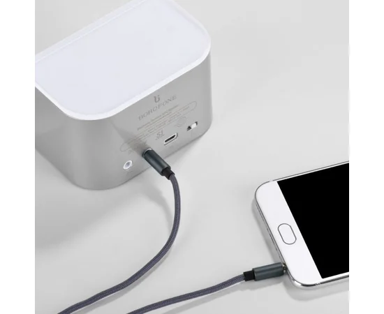 Аудио кабель Aux Hoco UPA03 (1m) Серый