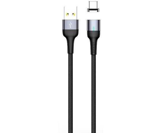Дата кабель USAMS US-SJ327 U28 Magnetic USB to Type-C (1m) (3A) Черный