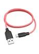 Дата кабель Hoco X21 Plus Silicone MicroUSB Cable (1m) Black / Red