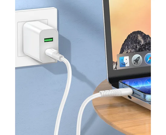 Дата кабель Hoco X97 Crystal color Type-C to Lightning 20W (1m) White