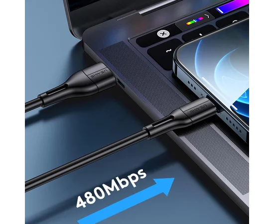 Дата кабель USAMS US-SJ500 U68 USB to Lightning (1m) Черный