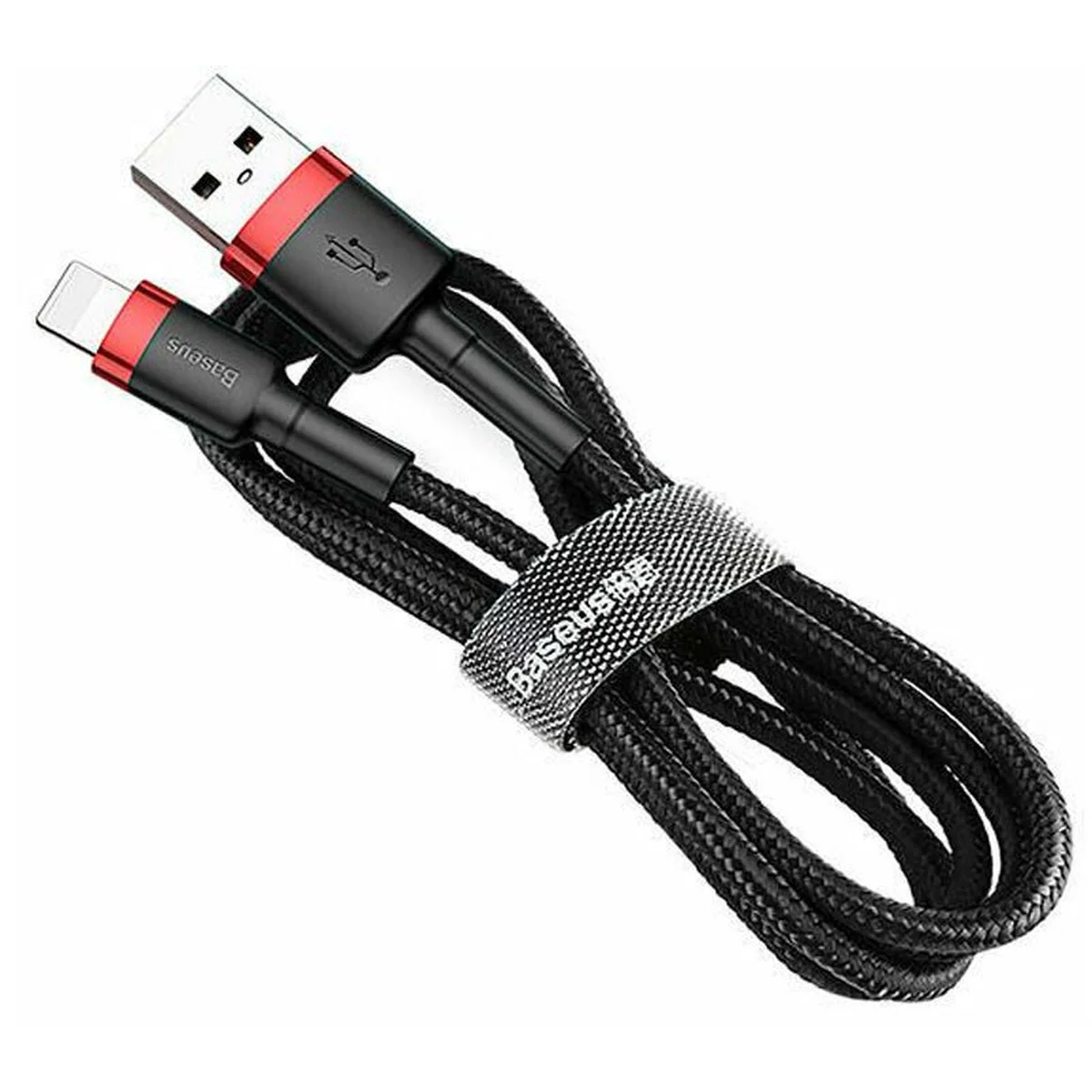 Дата кабель Baseus Cafule Lightning Cable Special Edition 2.4A (1m) (CALKLF) Черный / Красный