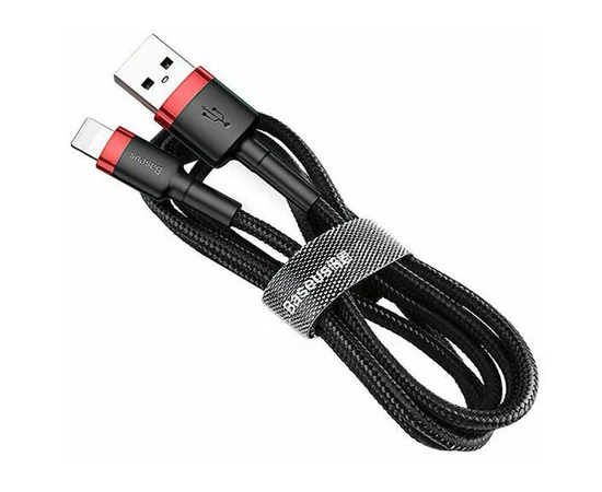 Дата кабель Baseus Cafule Lightning Cable Special Edition 2.4A (1m) (CALKLF) Черный / Красный