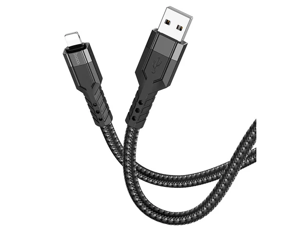 Дата кабель Hoco U110 charging data sync USB to Lightning (1.2 m) Черный