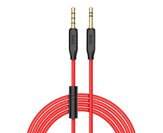 Аудио кабель Aux Hoco UPA12 With Mic (1m) Черный