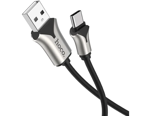 Дата кабель Hoco U67 "Soft Silicone" Type-C (1.2m) Черный