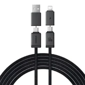 Дата кабель Baseus Versatile Two-for-Two USB/Type-C to Type-C/Lightning 60W (2m) (P10383000) Cluster Black