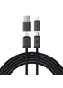 Дата кабель Baseus Versatile Two-for-Two USB/Type-C to Type-C/Lightning 60W (2m) (P10383000) Cluster Black