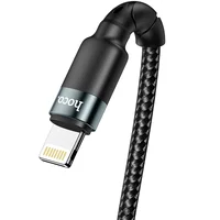 Дата кабель Hoco DU46 Charging USB to Lightning (1m) Черный