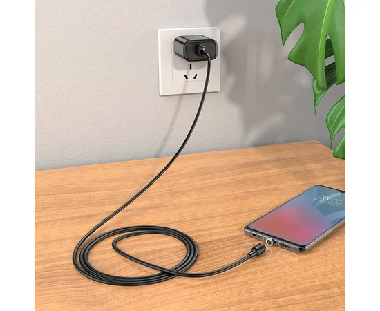 Дата кабель Hoco X52 "Sereno magnetic" USB to MicroUSB (1m) Черный