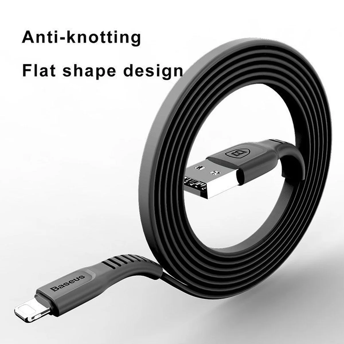 Дата кабель Baseus Tough USB to Lightning 2A (1m) Черный