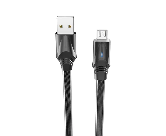 Дата кабель Borofone BU12 Synergy USB to MicroUSB (1.2m) Черный