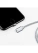 Дата кабель Hoco Magnetic U40А плетеный USB to Lightning (1m) Серый