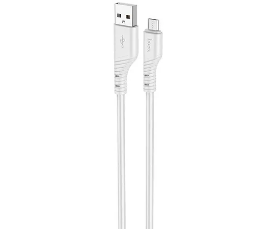 Дата кабель Hoco X97 Crystal color USB to MicroUSB (1m) Light gray