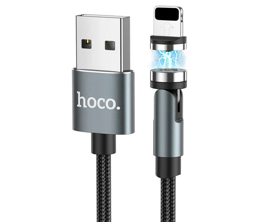 Дата кабель Hoco U94 "Universal magnetic" Lightning (1.2 m) Черный